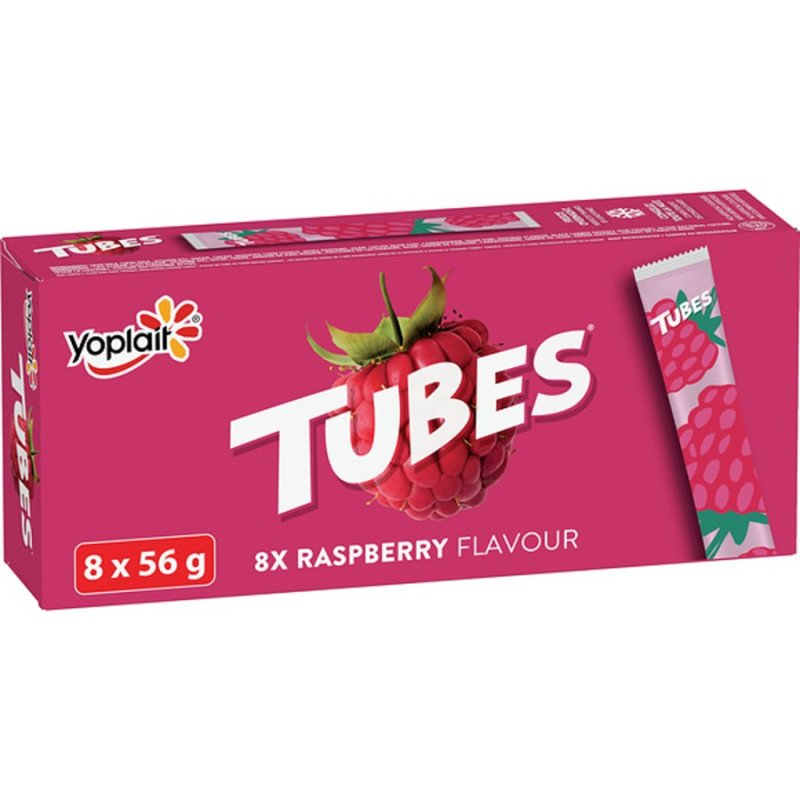 Yoplait Tubes Raspberry 8 x 56 g