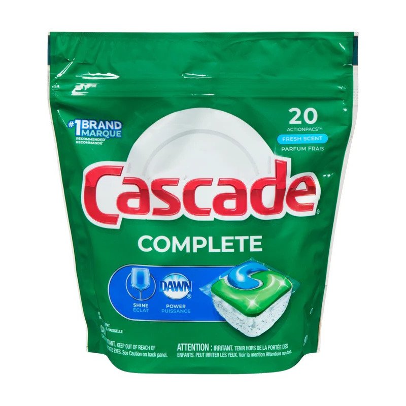 Cascade Actionpacs Complete Fresh Scent 20's