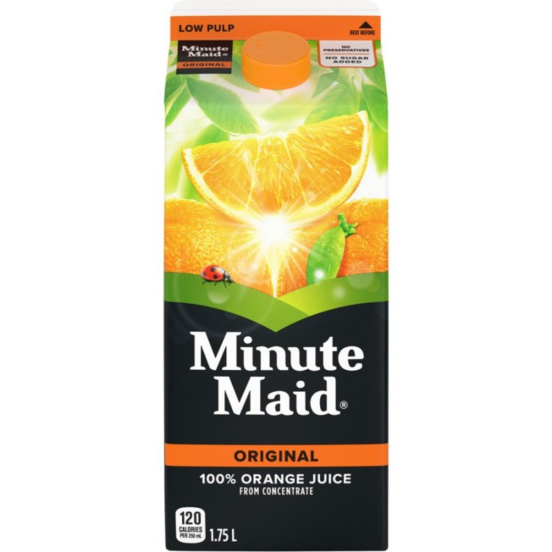 Minute Maid Orange Juice Original Low Pulp 1.75 L