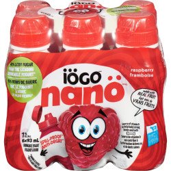 Iogo Nano Drinkable Yogurt Raspberry 6 x 93 ml