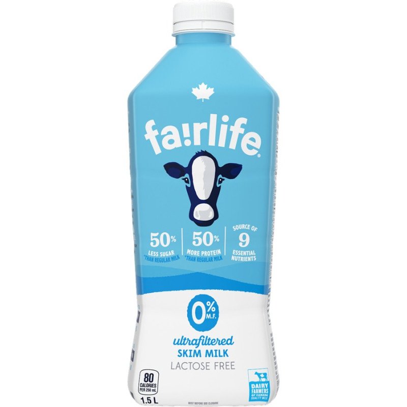 Fairlife 0% Ultrafiltered Skim Milk Lactose Free 1.5 L