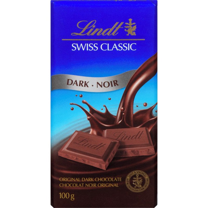 Lindt Swiss Classic Dark Chocolate Bar 100 g