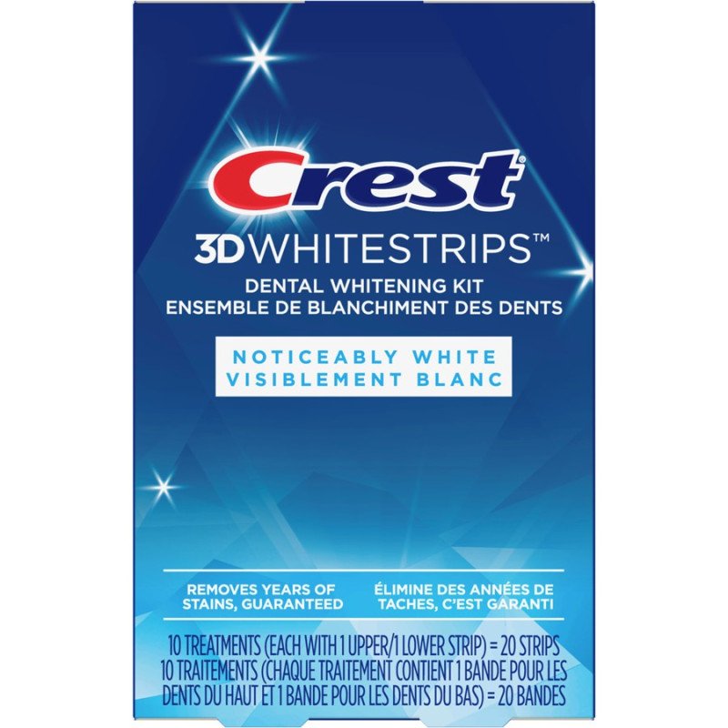 Crest 3D Whitestrips Dental Whitening Kit Noticeably White 20's