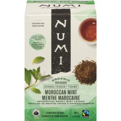 Numi Organic Herbal Teasan Moroccan Mint Refreshing Sweet Mint Leaves 18’s