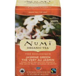 Numi Organic Jasmine Green Green Tea & Real Jasmine Blossoms 18’s