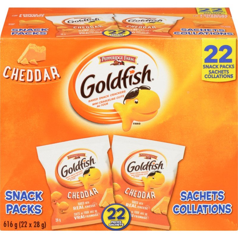 Goldfish Cheddar Snack Packs 22 x 28 g