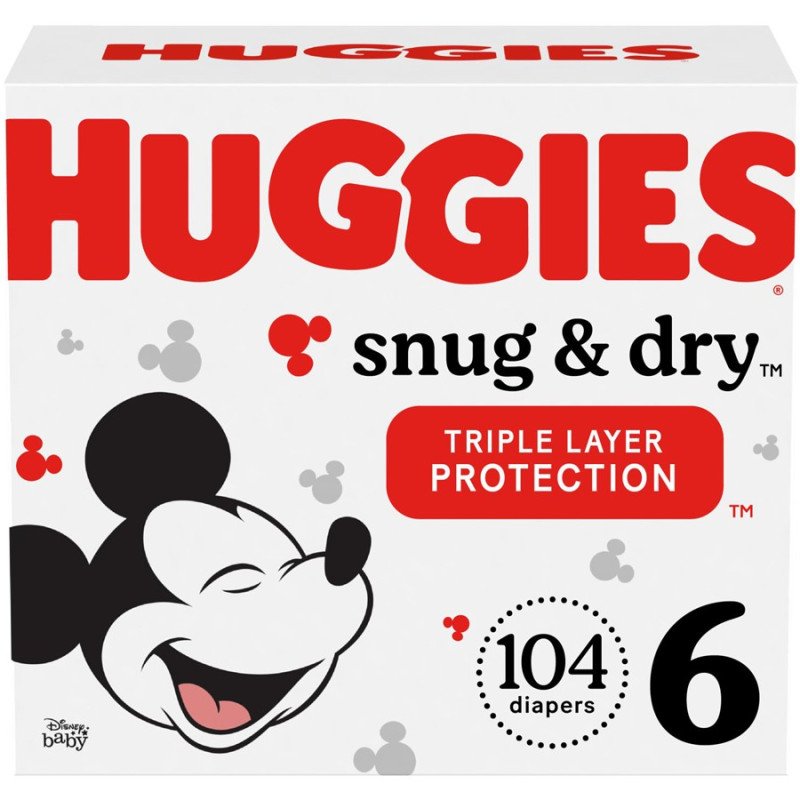 Huggies Snug & Dry Diapers Econo Pack Size 6 104's