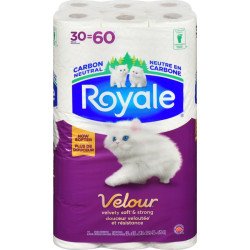 Royale Velour Bathroom Tissue 2-Ply 30/60