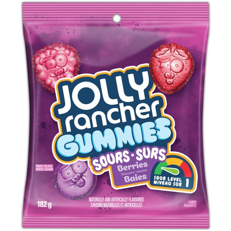Jolly Rancher Gummies Sours Berries Candy 182 g