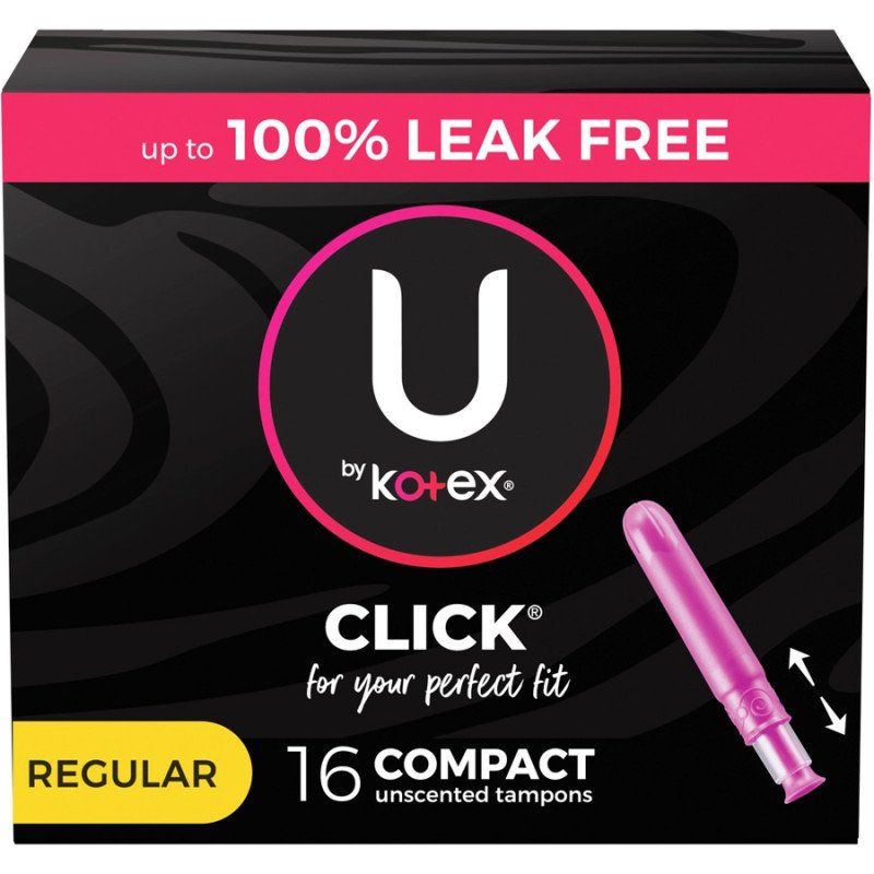 U by Kotex Click Compact Tampons Regular Unscented 16's