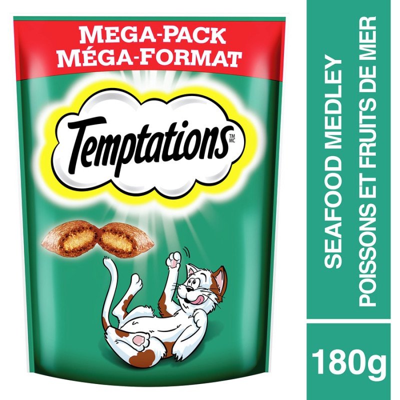 Temptations Seafood Medley Flavour Treats for Cats 180 g