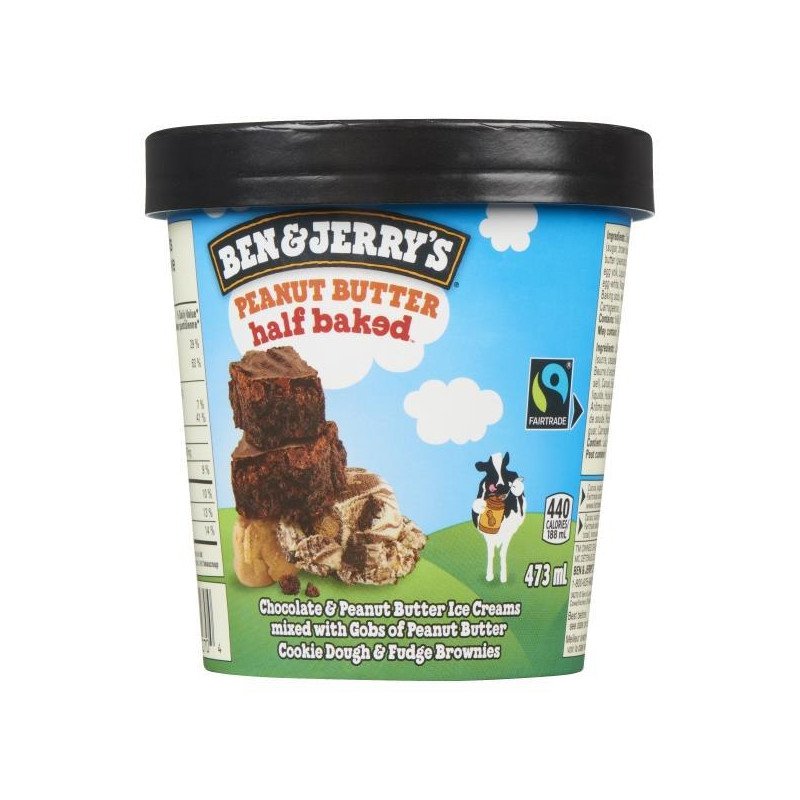 Ben & Jerry's Ice Cream Peanut Butter Half Baked 473 ml