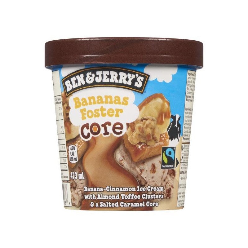 Ben & Jerry's Ice Cream Bananas Foster Core 473 ml