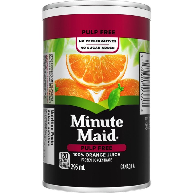 Minute Maid Orange Juice Pulp Free 295 ml