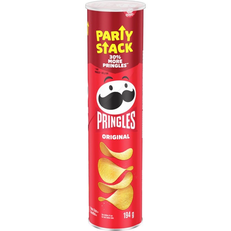 Pringles Mega Potato Chips Original 194 g
