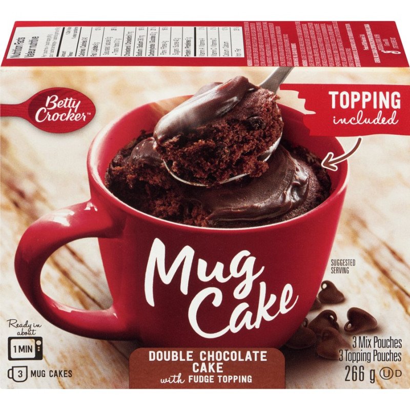 Betty Crocker Mug Cake Double Chocolate Cake with Fudge Topping 266 g