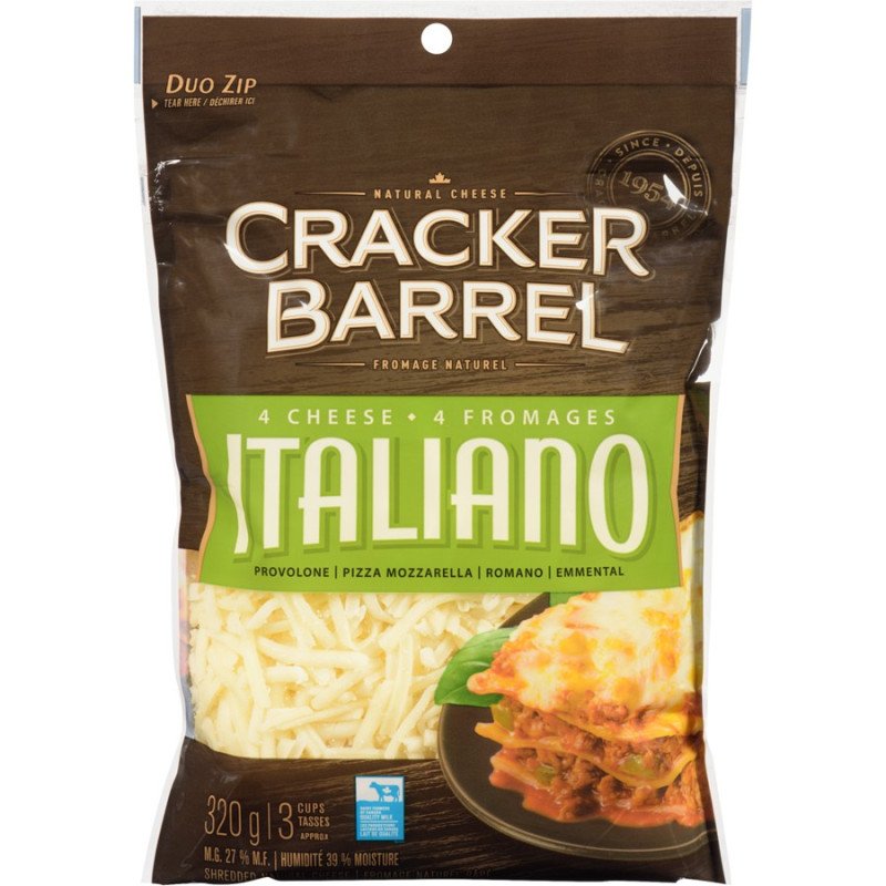 Cracker Barrel 4 Cheese Italiano Shreds 320 g