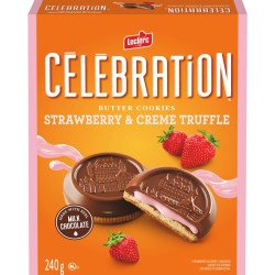 Leclerc Celebration Butter Cookies Strawberry & Creme Truffle 240 g
