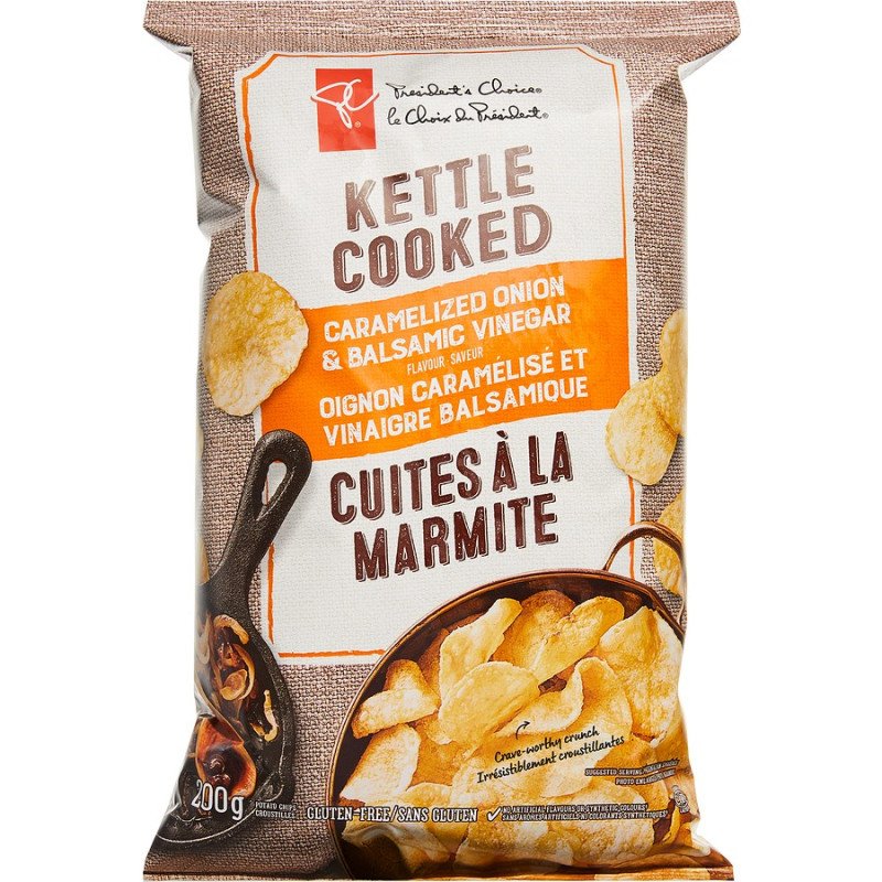 PC Kettle Cooked Potato Chips Caramelized Onion & Balsamic Vinegar 200 g