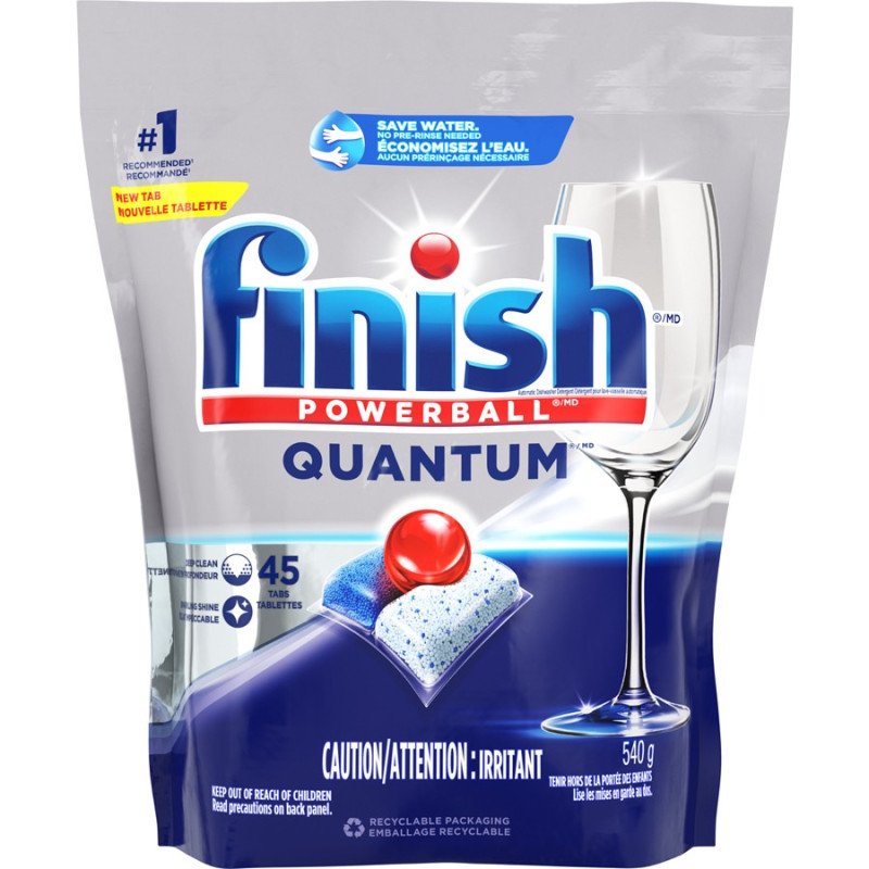Finish Powerball Quantum Dishwasher Detergent Tabs Original 45’s