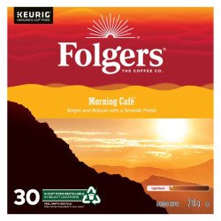 Folgers Morning Cafe Light Roast Coffee K-Cups 30's