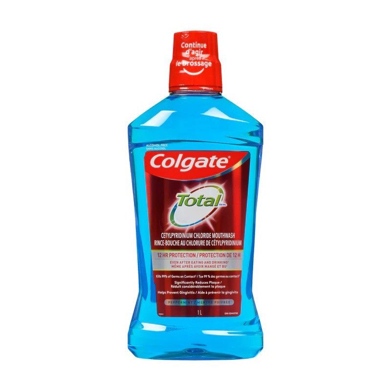 Colgate Total 12HR Protection Peppermint Mouthwash 1 L