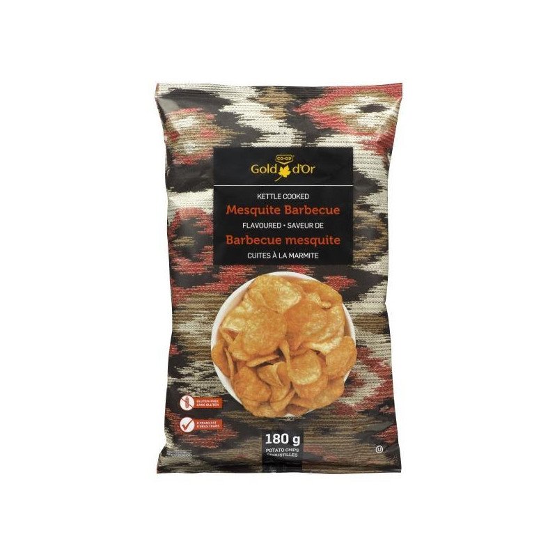 Co-op Gold Kettle Cooked Potato Chips Mesquite Barbecue 180 g