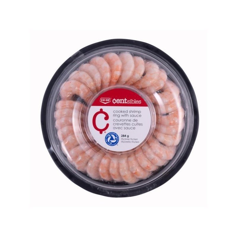 Co-op Centsibles Cooked Shrimp Ring with Sauce 284 g