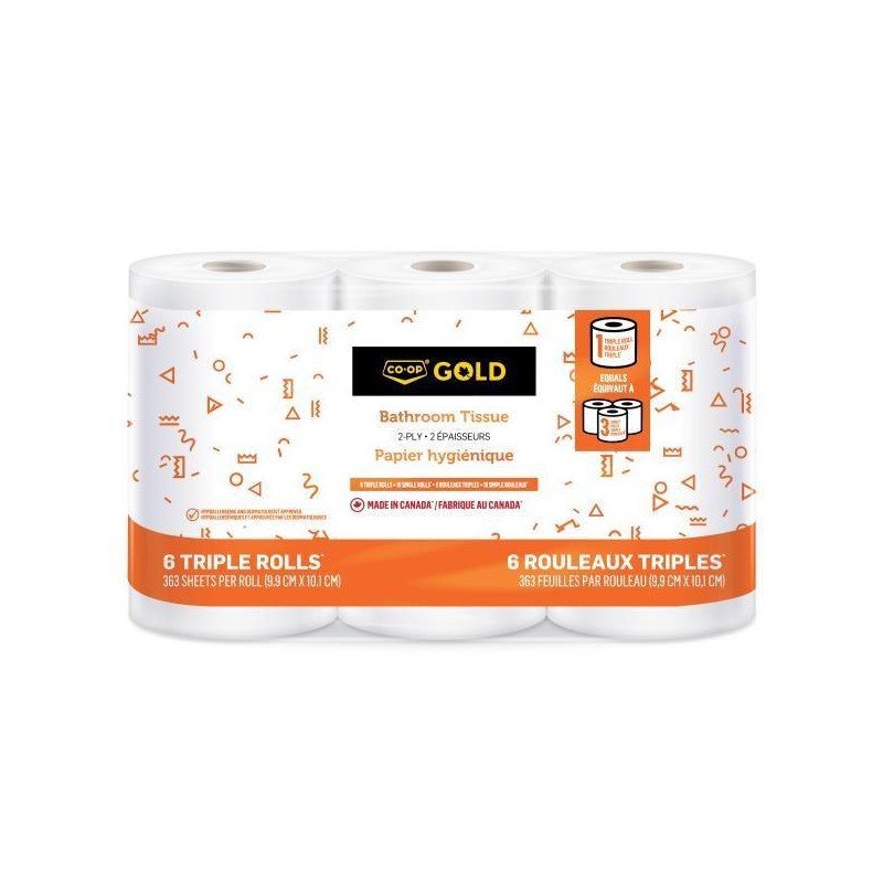Co-op Gold Bathroom Tissue 2-Ply 6/18