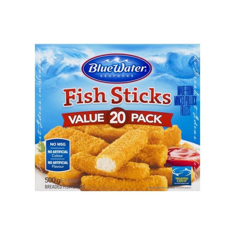 Blue Water Fish Sticks 20’s 500 g