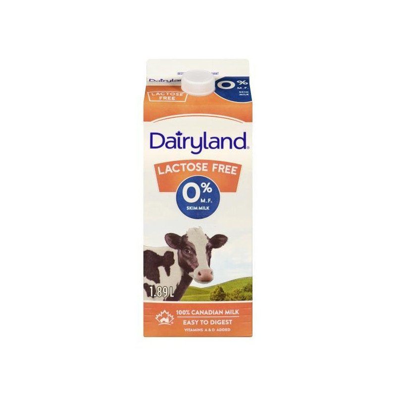 Dairyland Lactose Free Milk 0% 1.89 L