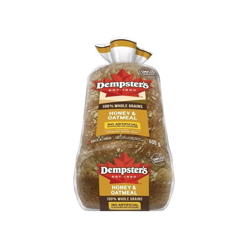 Dempster's Bread 100% Whole Grains Honey & Oatmeal 600 g