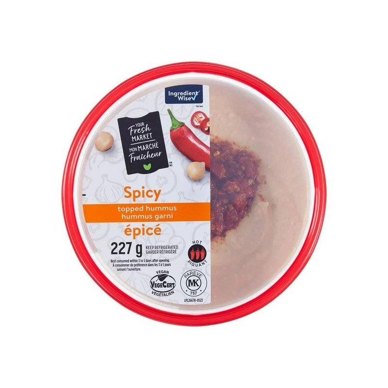 Your Fresh Market Hummus Spicy Topped 227 g