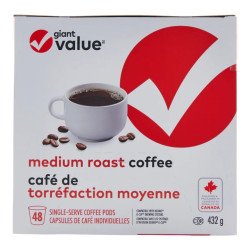 Giant Value Medium Roast Coffee K-Cups 48’s