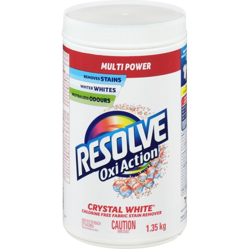 Resolve Oxi Action Crystal White Chlorine Free Fabric Stain Remover 1.35 kg