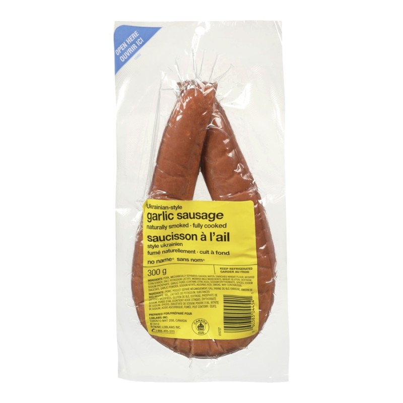 No Name Ukrainian-Style Garlic Sausage Ring 300 g