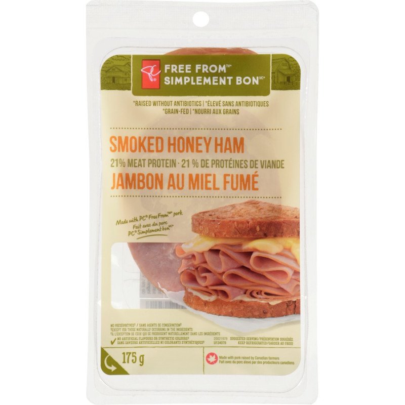 PC Free From Sliced Smoked Honey Ham 175 g