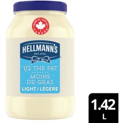 Hellmann's ½ the Fat Mayonnaise Type Dressing 1.42 L