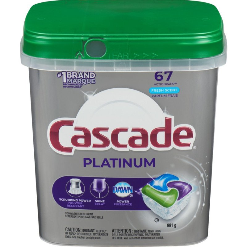 Cascade Platinum Dishwasher Detergent Fresh Scent 67's