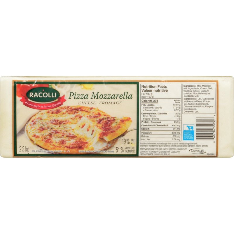 Racolli Pizza Mozzarella 2.3 kg