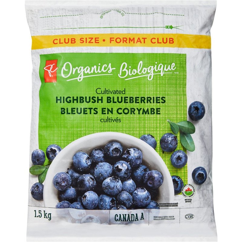 PC Organics Cultivated Highbush Blueberries 1.5 kg