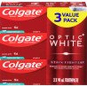 Colgate Optic White Stain Fighter Toothpaste Fresh Mint Gel Value Pack 3 x 90 ml