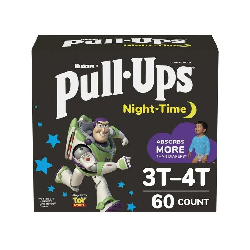 Huggies Pull-Ups Nighttime Training Pants Giga Pack Boy 3T-4T 60's