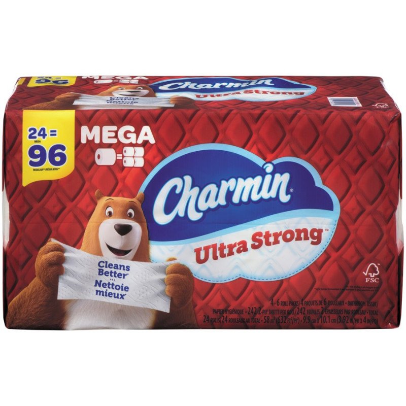 Charmin Ultra Strong Bathroom Tissue Double Rolls 24/96