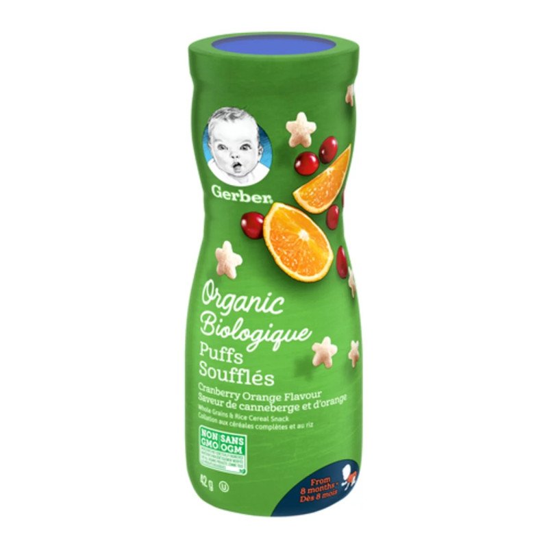 Gerber Organic Puffs Cranberry Orange 42 g