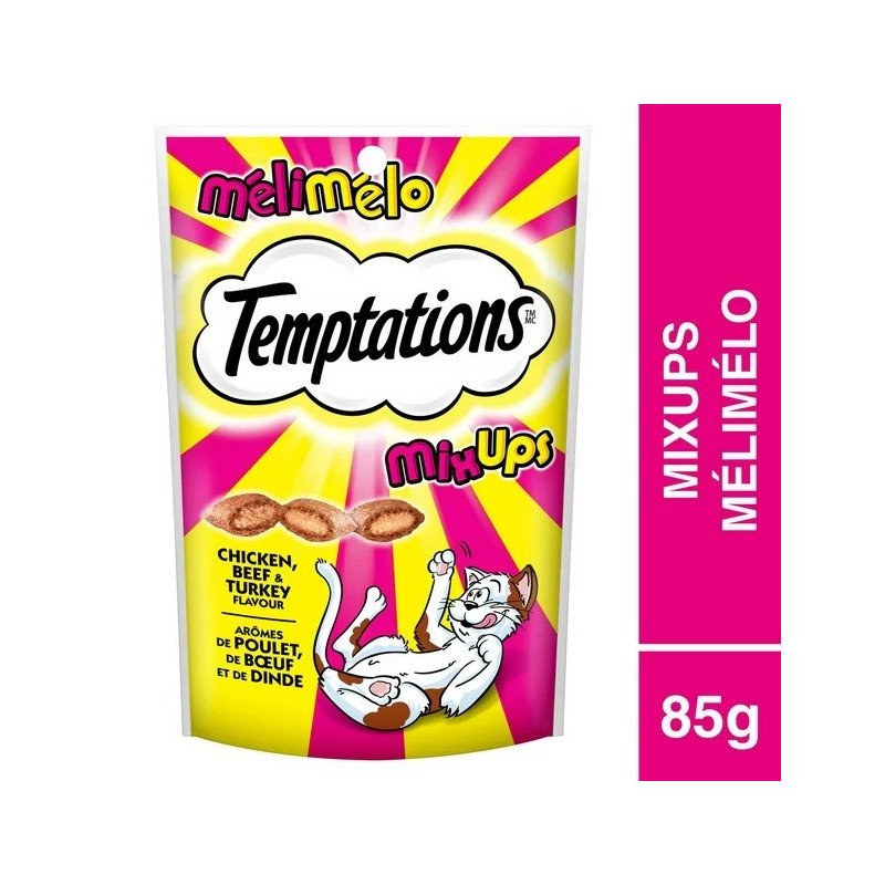 Temptations Mixups Chicken Beef & Turkey Flavour Treats for Cats 85 g