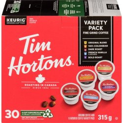 Tim Hortons Variety Pack Fine Grind Coffee K-Cups 312 g 30’s