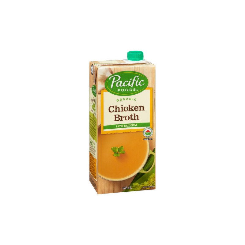 Pacific Foods Organic Chicken Broth Low Sodium 946 ml