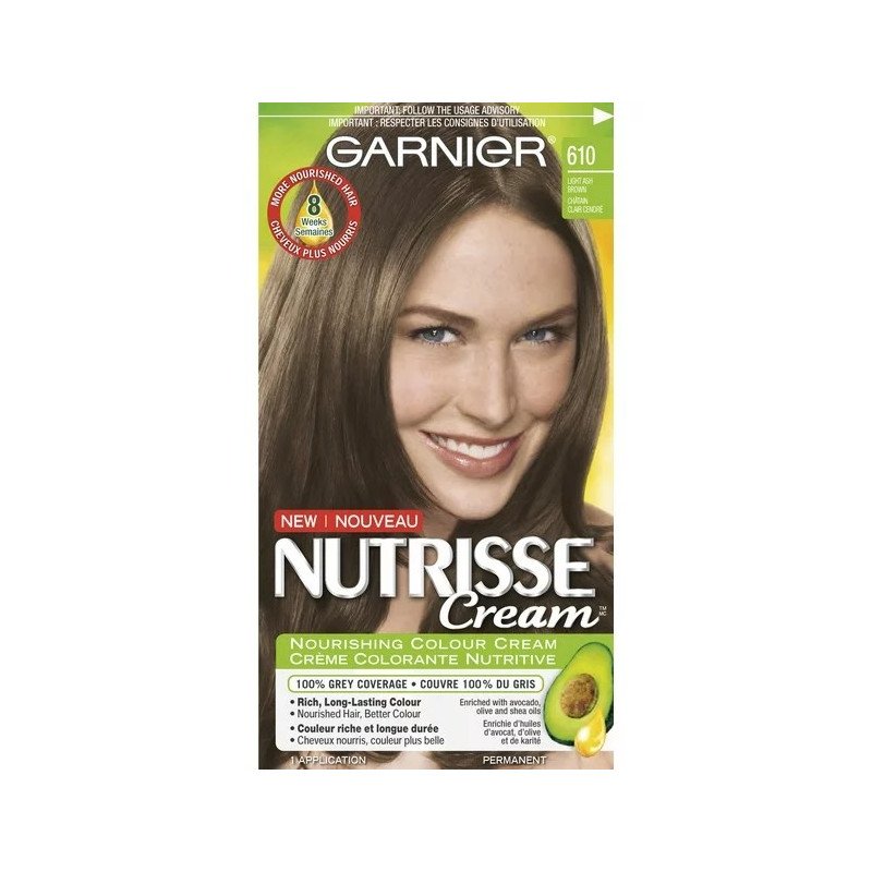 Garnier Nutrisse Cream No. 610 Light Ash Brown each