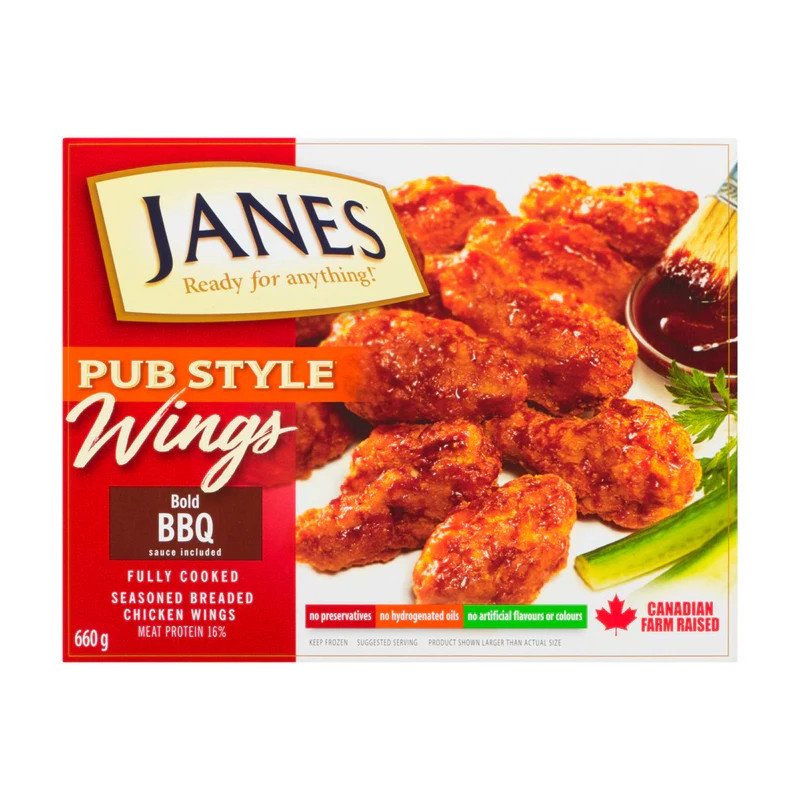 Janes Pub Style Chicken Wings Bold BBQ 660 g